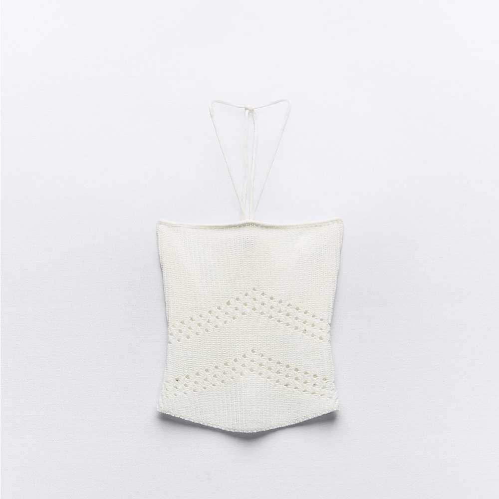 Chenille Halter Top Zara S